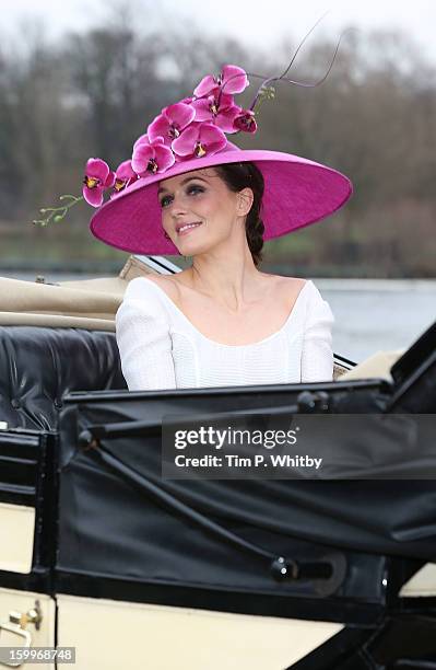 Victoria Pendleton attends a photocall to launch the Royal Ascot 2013 campaign 'The Colour and the Glory' at Hyde Park on January 24, 2013 in London,...