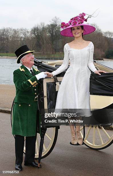 Victoria Pendleton attends a photocall to launch the Royal Ascot 2013 campaign 'The Colour and the Glory' at Hyde Park on January 24, 2013 in London,...