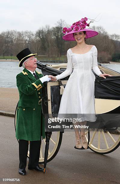 Victoria Pendleton attends a photocall to launch the Royal Ascot 2013 campaign 'The Colour and the Glory' at Hyde Park on January 24, 2013 in London,...