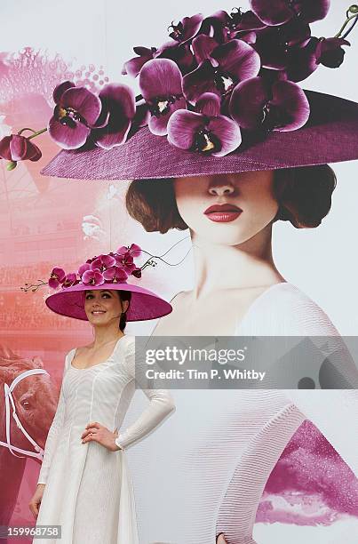 Victoria Pendleton attends a photocall to launch the Royal Ascot 2013 campaign 'The Colour and the Glory' at Hyde Park on January 24, 2013 in London,...