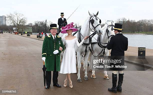 Victoria Pendleton attends a photocall to launch the Royal Ascot 2013 campaign 'The Colour and the Glory' at Hyde Park on January 24, 2013 in London,...