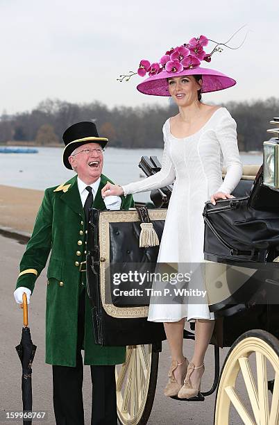 Victoria Pendleton attends a photocall to launch the Royal Ascot 2013 campaign 'The Colour and the Glory' at Hyde Park on January 24, 2013 in London,...