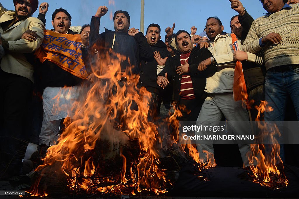 INDIA-POLITICS-BJP-PROTEST