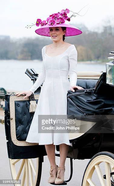 Victoria Pendleton attends a photocall to launch Royal Ascot 2013 at Hyde Park on January 24, 2013 in London, England.
