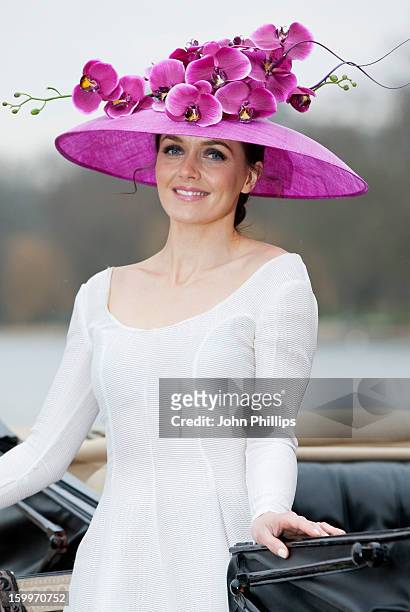 Victoria Pendleton attends a photocall to launch Royal Ascot 2013 at Hyde Park on January 24, 2013 in London, England.