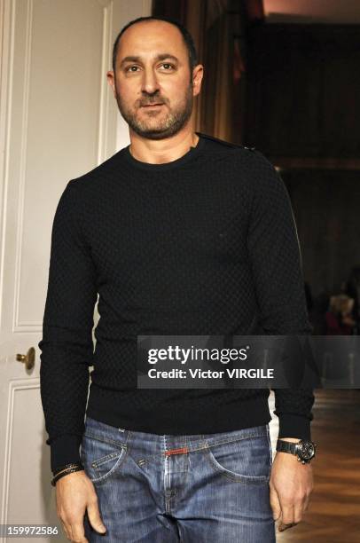 French-Lebanese fashion designer walks the runway during the Dany Atrache Spring/Summer 2013 Haute-Couture show as part of Paris Fashion Week at on...