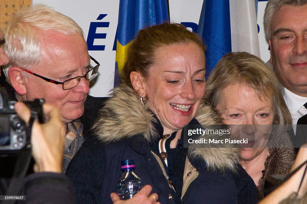 Florence Cassez Press Conference At Charles De Gaulle Airport