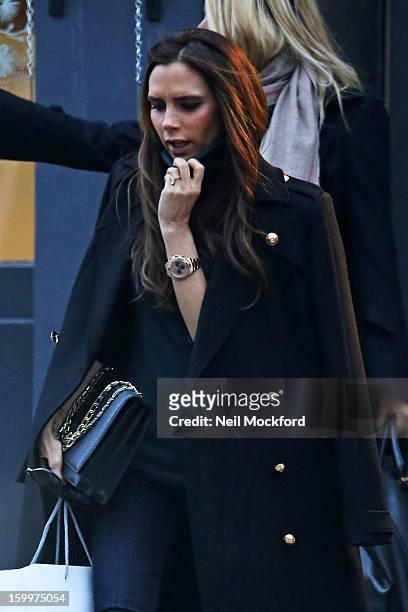Victoria Beckham seen shopping in Notting Hill on January 24, 2013 in London, England.