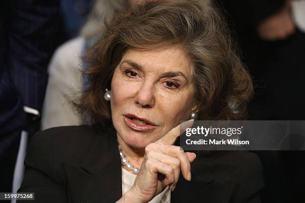 Teresa Heinz Kerry, wife of Sen. John Kerry , arrives for her husband's confirmation hearing before the Senate Foreign Relations Committee to become...
