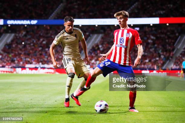 Pablo Barrios of Atletico de Madrid during the LaLiga EA Sports match between Atletico Madrid and Granada CF at Civitas Metropolitano Stadium, in...