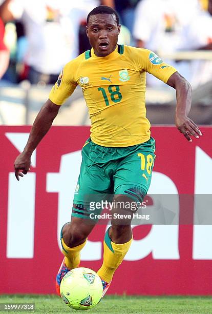 Thuso Phala of South Africa during the 2013 African Cup of Nations match between South Africa and Angola at Moses Mahbida Stadium on January 23, 2013...