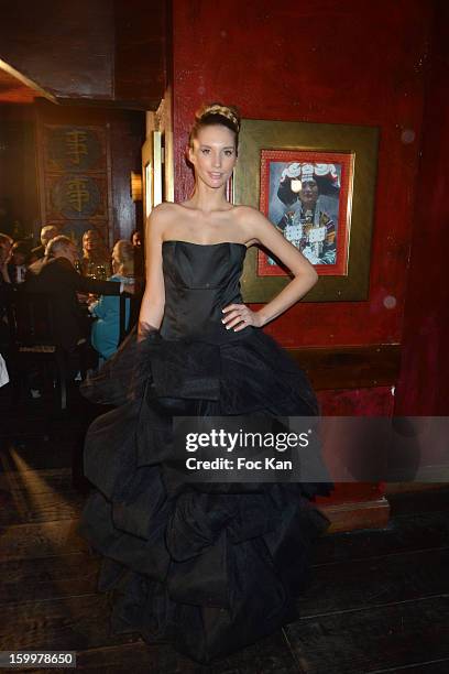 Model dressed by Rowena Forrest walks the runway during Rowena Forrest: Show & Dinner - Paris Fashion Week Haute-Couture Spring/Summer 2013 at Lady R...