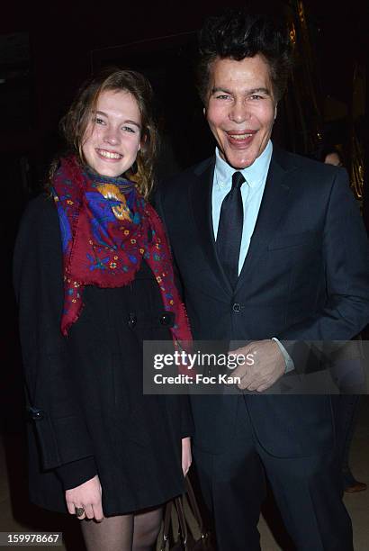 Igor Bogdanoff and Gaelle de l'Etoille attend the Lady R by Rowena Forrest: Show & Dinner - Paris Fashion Week Haute-Couture Spring/Summer 2013 at...