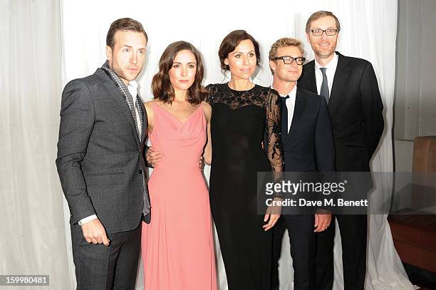 Rafe Spall, Rose Byrne, Minnie Driver, Simon Baker and Stephen Merchant attend the European Premiere of 'I Give It A Year' at Vue West End on January...