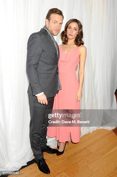 Actress Rose Byrne and actor Rafe Spall attend the European Premiere of 'I Give It A Year' at Vue West End on January 24, 2013 in London, England.