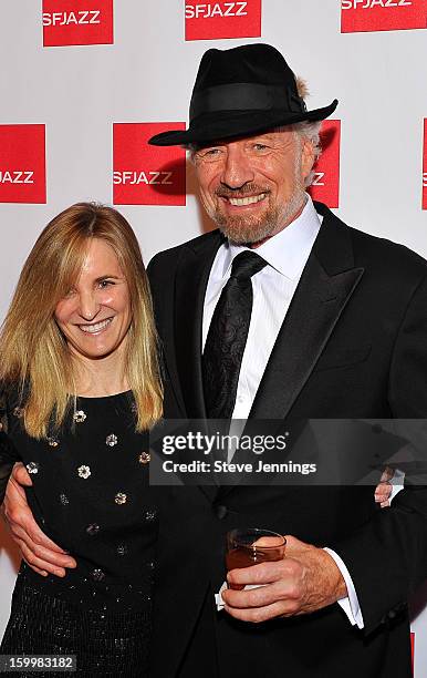 Elaine Aiken and Thomas Bowman arrive at the SFJAZZ Center's Grand Opening Night Concert at SFJAZZ Center on January 23, 2013 in San Francisco,...