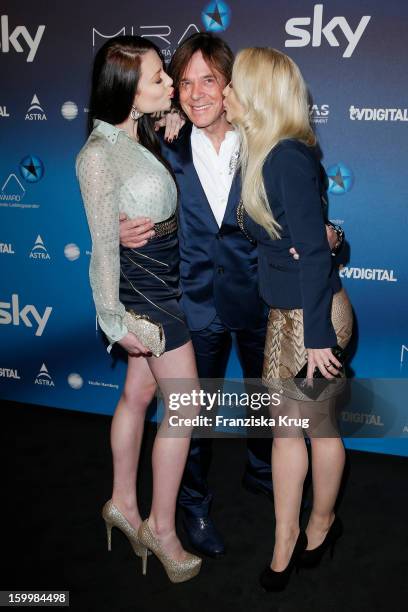 Ramona Drews, Juergen Drews and Joelina Drews attend the Mira Award 2013 on January 24, 2013 in Berlin, Germany.