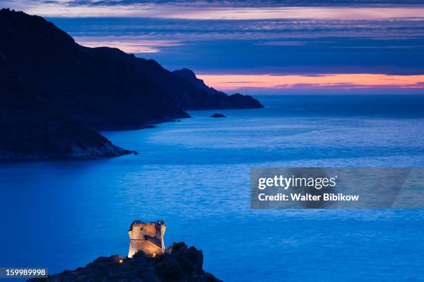 corse-du-sud, corsica, gulf view - corse du sud stock pictures, royalty-free photos & images