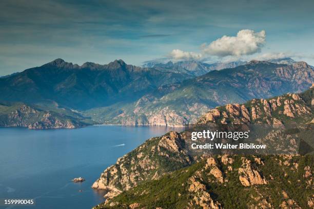 corse-du-sud, corsica, gulf view - corse du sud fotografías e imágenes de stock