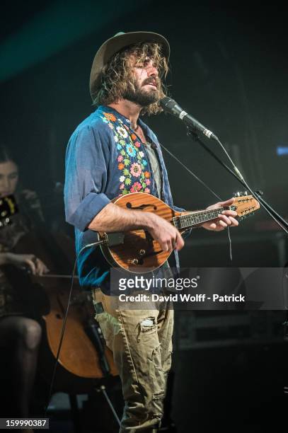 Angus Stone performs at La Cigale on January 24, 2013 in Paris, France.