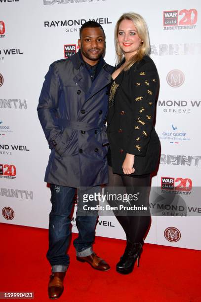 Jb Gill of JLS attends the Raymond Weil pre-Brit Awards dinner and 20th anniversary celebration of War Child at The Mosaica on January 24, 2013 in...