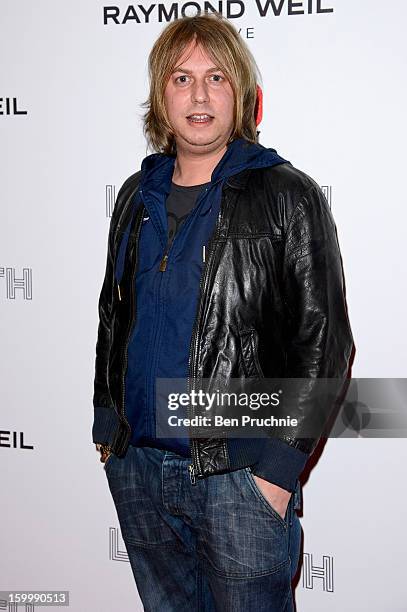 Jake Gosling attends the Raymond Weil pre-Brit Awards dinner and 20th anniversary celebration of War Child at The Mosaica on January 24, 2013 in...