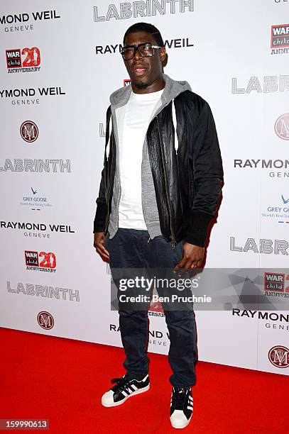 McNasty attends the Raymond Weil pre-Brit Awards dinner and 20th anniversary celebration of War Child at The Mosaica on January 24, 2013 in London,...