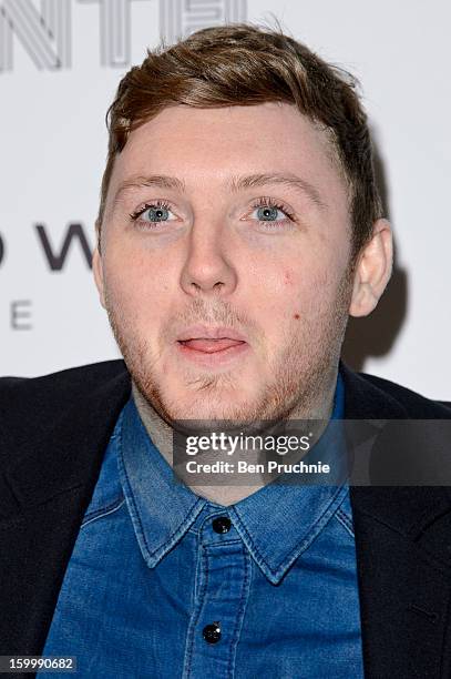 James Arthur attends the Raymond Weil pre-Brit Awards dinner and 20th anniversary celebration of War Child at The Mosaica on January 24, 2013 in...