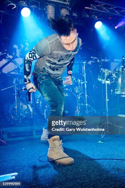 Jayce Lewis performs on stage at the Corporation on January 24, 2013 in Sheffield, England.