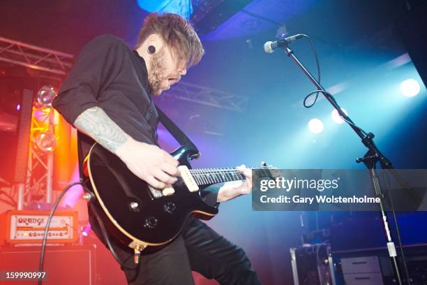 Nick Annis of Black Light Burns perform on stage at the Corporation on January 24, 2013 in Sheffield, England.