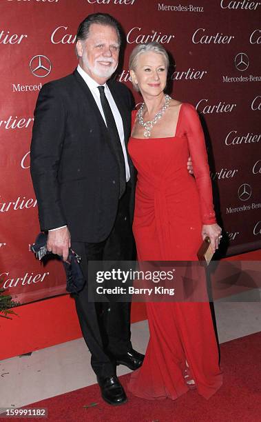 Director Taylor Hackford and actress Helen Mirren arrive at the 24th Annual Palm Springs International Film Festival Awards Gala at Palm Springs...