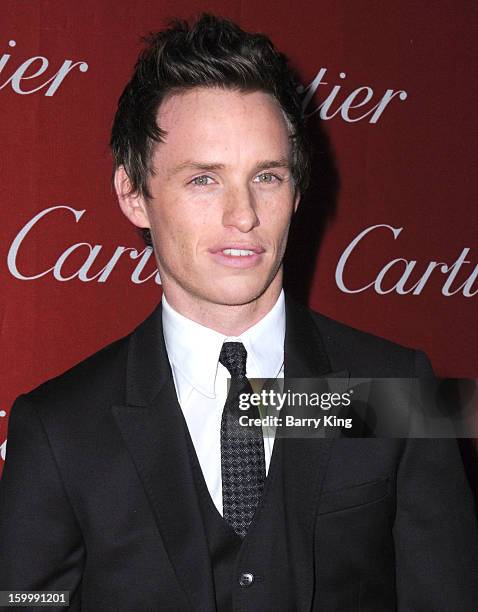 Actor Eddie Redmayne arrives at the 24th Annual Palm Springs International Film Festival Awards Gala at Palm Springs Convention Center on January 5,...