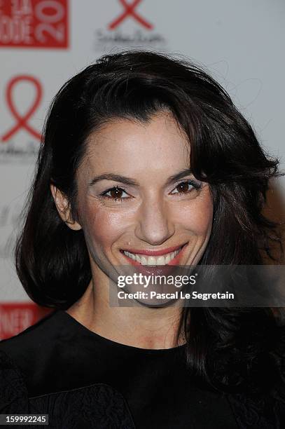 Aure Atika poses as she arrives to attend the Sidaction Gala Dinner 2013 at Pavillon d'Armenonville on January 24, 2013 in Paris, France.