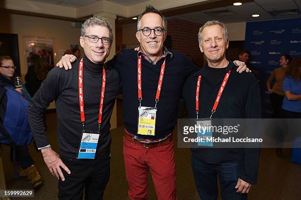 Directors Jeffrey Friedman and Rob Epstein and director of the Sundance Film Festival John Cooper attend the Chase Sapphire VIP Event at Chase...