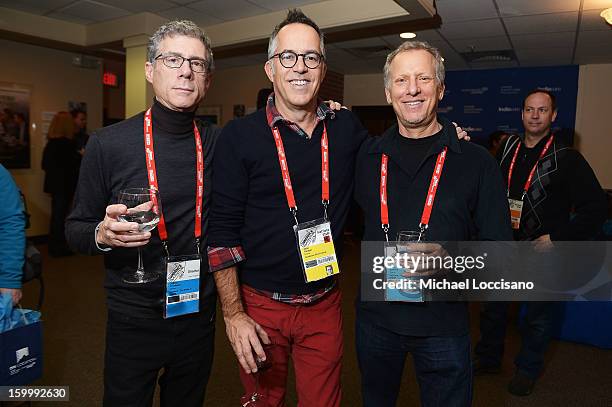 Directors Jeffrey Friedman and Rob Epstein and director of the Sundance Film Festival John Cooper attend the Chase Sapphire VIP Event at Chase...