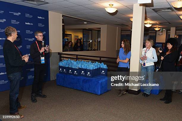 Directors Rob Epstein and Jeffrey Friedman attend the Chase Sapphire VIP Event at Chase Sapphire during the 2013 Sundance Film Festival on January...