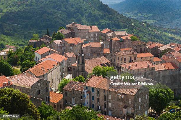 corse-du-sud, corsica, town view - corse du sud stock pictures, royalty-free photos & images