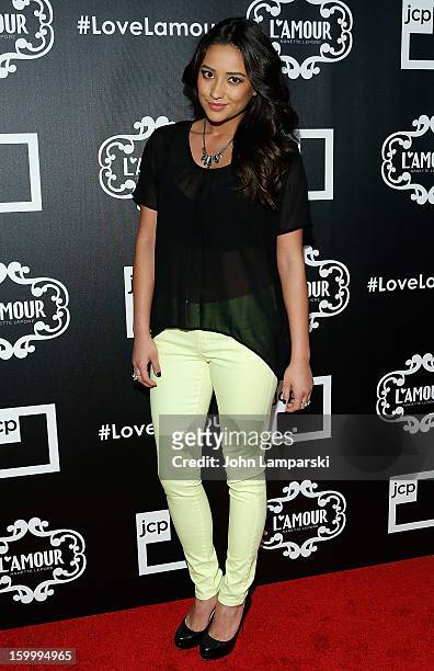 Shay Mitchell attends JCPenney and Nanette Lepore Launch Event for L'Amour by Nanette Lepore at Good Units on January 24, 2013 in New York City.