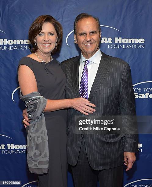 Alice Wolterman and Joe Torre attends his Safe At Home Foundation's 10th Anniversary Gala at Pier 60 on January 24, 2013 in New York City.