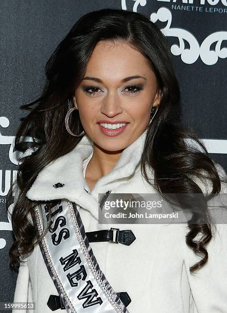 Miss New York Joanne Nosuchinsky attends JCPenney and Nanette Lepore Launch Event for L'Amour by Nanette Lepore at Good Units on January 24, 2013 in...