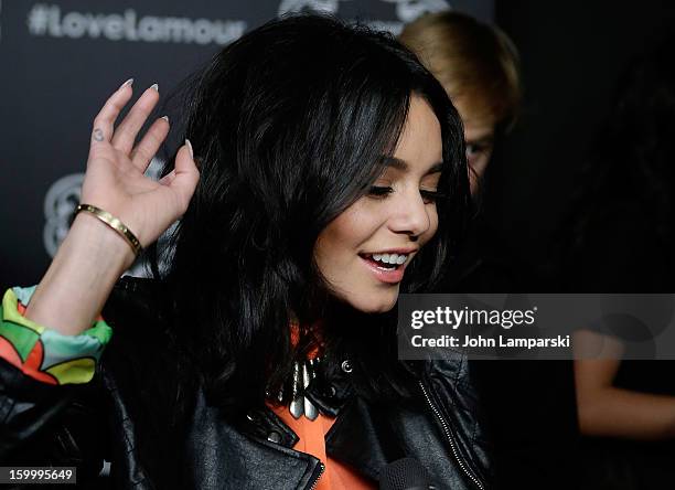 Vanessa Hudgens attends JCPenney and Nanette Lepore Launch Event for L'Amour by Nanette Lepore at Good Units on January 24, 2013 in New York City.