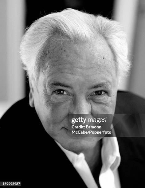 Film director and restaurant critic Michael Winner at home in Holland Park, London, circa 2010.