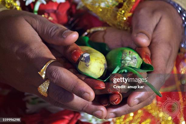 commitment for doing everything together - bengali wedding stock pictures, royalty-free photos & images