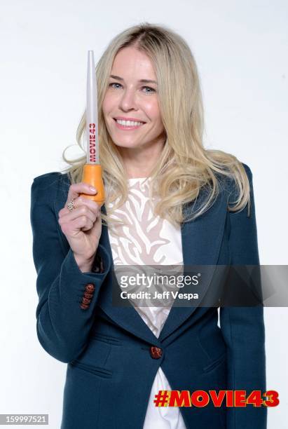 Actress Chelsea Handler poses for a portrait during Relativity Media's "Movie 43" Los Angeles premiere at TCL Chinese Theatre on January 23, 2013 in...