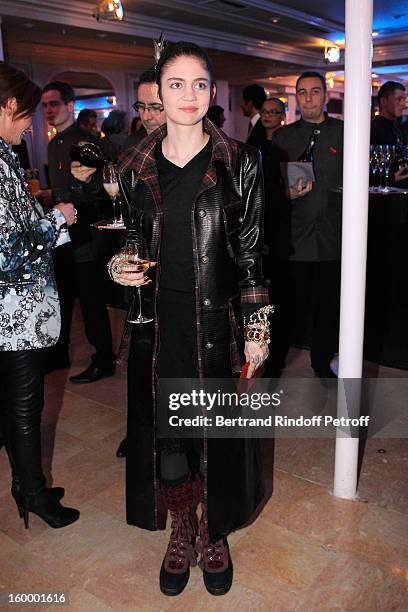 Grimes attends the Sidaction Gala Dinner 2013 at Pavillon d'Armenonville on January 24, 2013 in Paris, France.