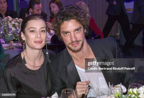 Star dancers Aurelie Dupont and Jeremie Belingard attend the Sidaction Gala Dinner 2013 at Pavillon d'Armenonville on January 24, 2013 in Paris,...