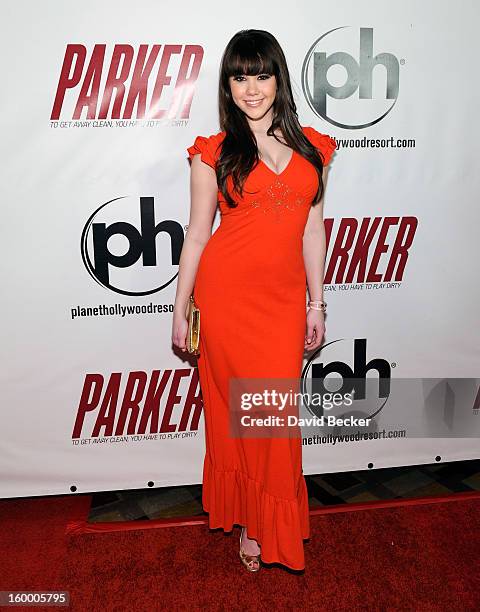 Playboy Playmate of the Year Claire Sinclair arrives at the premiere of FilmDistrict's "Parker" at Planet Hollywood Resort & Casino on January 24,...