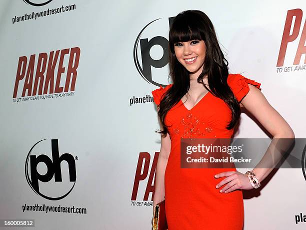 Playboy Playmate of the Year Claire Sinclair arrives at the premiere of FilmDistrict's "Parker" at Planet Hollywood Resort & Casino on January 24,...