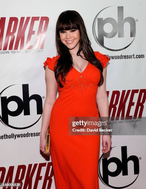 Playboy Playmate of the Year Claire Sinclair arrives at the premiere of FilmDistrict's "Parker" at Planet Hollywood Resort & Casino on January 24,...