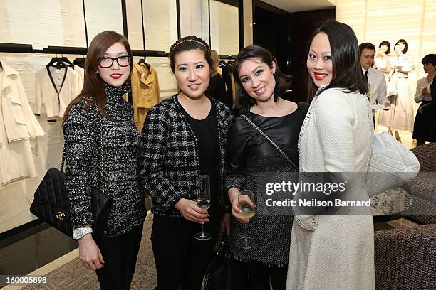 Guests attend Bloomingdale's celebration of the newly renovated Chanel RTW Boutique at Bloomingdale's 59th Street Store on January 24, 2013 in New...